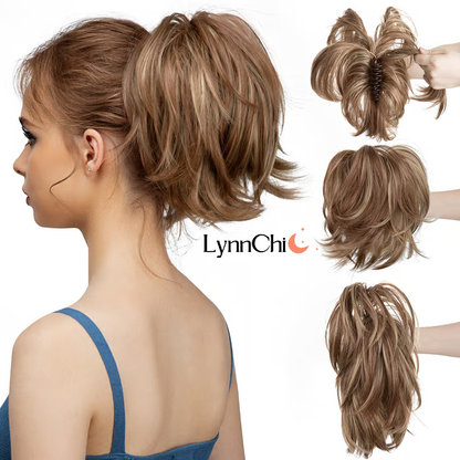 Synthetic Claw Clip In Ponytail Hair Extensions Diy Hairpiece Hair Bun