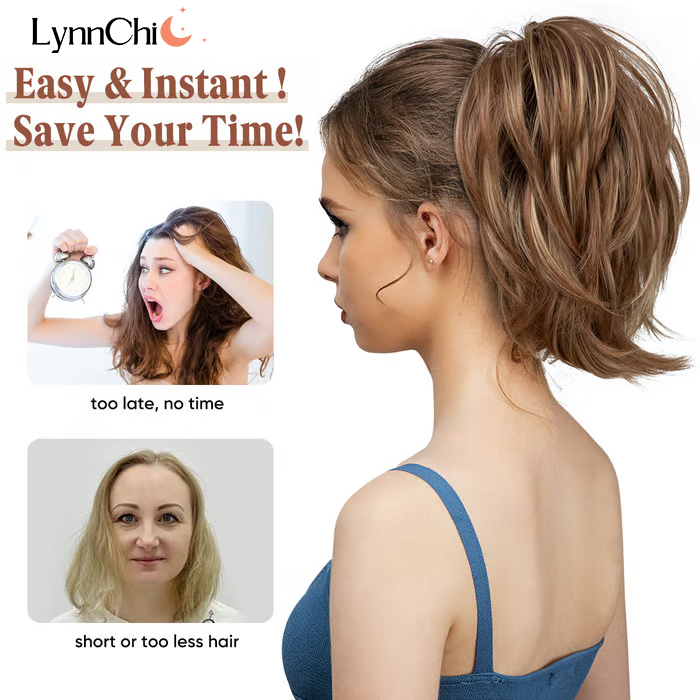 Synthetic Claw Clip In Ponytail Hair Extensions Diy Hairpiece Hair Bun