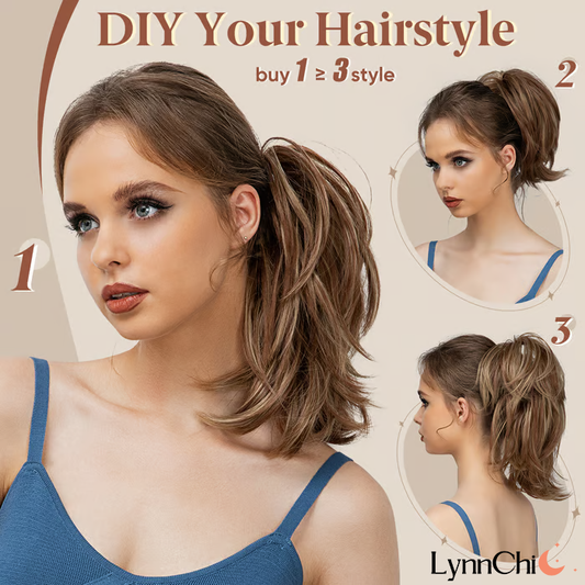 Synthetic Claw Clip In Ponytail Hair Extensions Diy Hairpiece Hair Bun